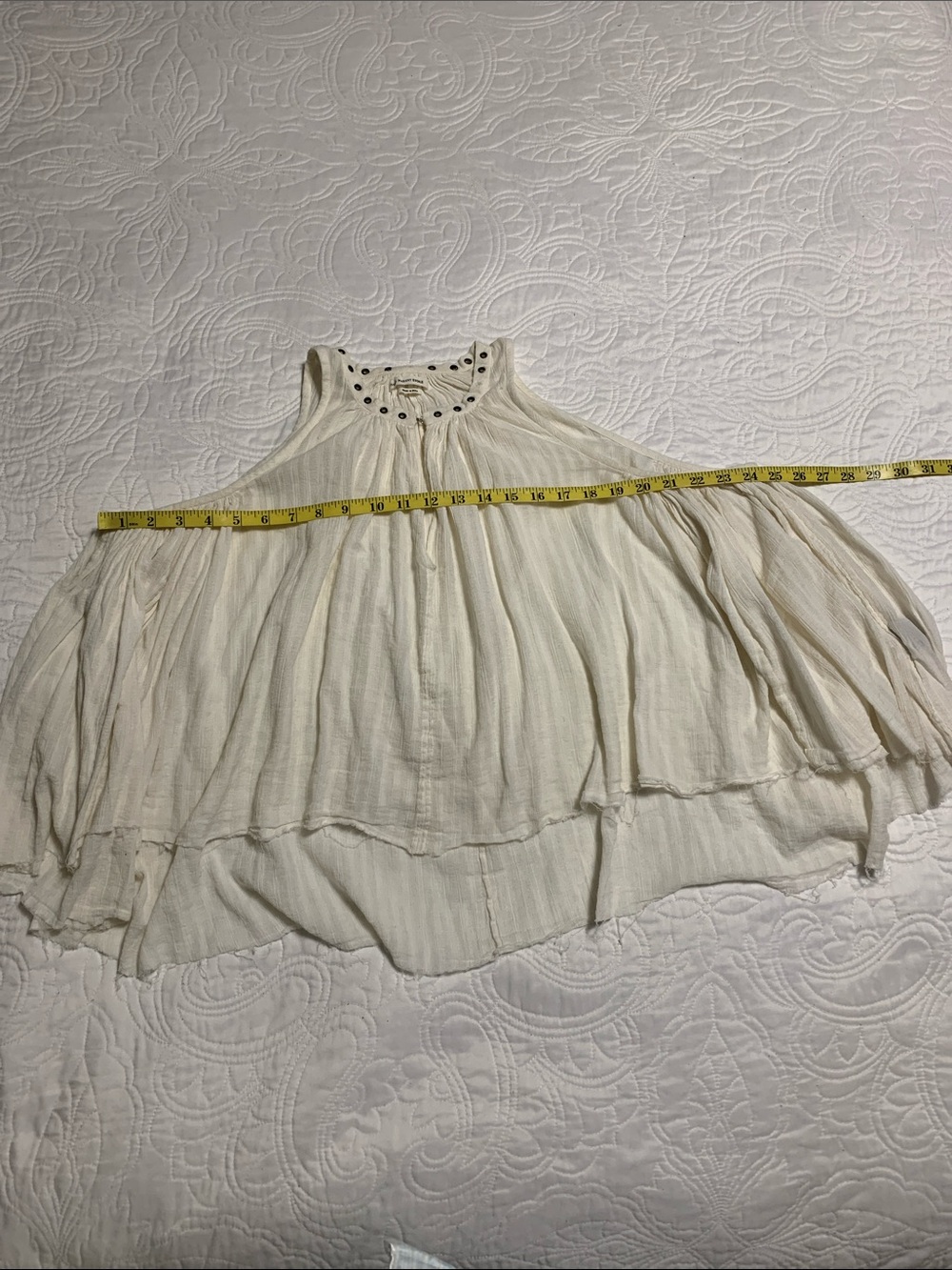 Isabel Marant Women’s Sleeveless Medal Hole Collar Gauzy Flare High-Low SZ36 Top - Picture 12 of 14